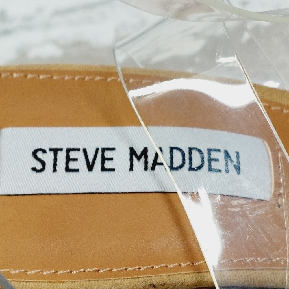NEW Steve Madden Clearer Buckle Ankle Strap Block Heel Summer Sandals W478 - Picture 10 of 13